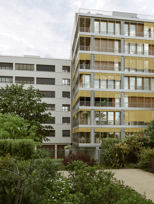 Rendu 3D 3F Conforts 2050 FROM Architectes Pantin Réhabilitation 2026